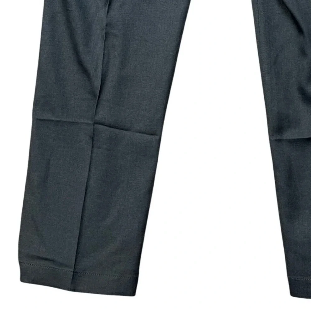 Haggar Pants Mens 34x29 Gray Flat Front Stretch Waistband Cool 18 Pro Slim Fit